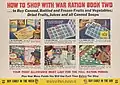 "How to Shop With Ration Book Two", 1943 poster