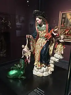 Virgen de la Luz, polychrome wood sculpture by Caspicara, 18th century.
