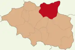 Map showing Ilgaz District in Çankırı Province