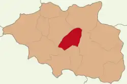 Map showing Korgun District in Çankırı Province