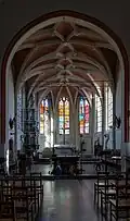 The choir of the church, classified as a historical monument