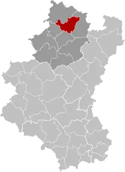 Location of Érezée in Luxembourg province