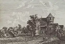 The original Ölper Tower, which was demolished in 1825.
