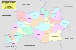 Location of Čelinac