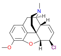 Chemical structure of alpha-chlorocodide.