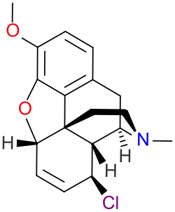Chemical structure of beta-chlorocodide.