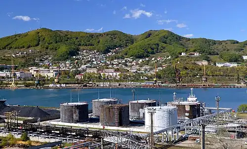 Fuel tanks at the port of Nakhodka.