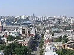 Symon Petliura Street leading to the main station building