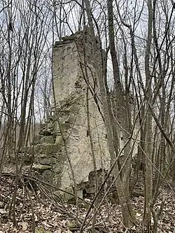 The remains of the monastery walls.