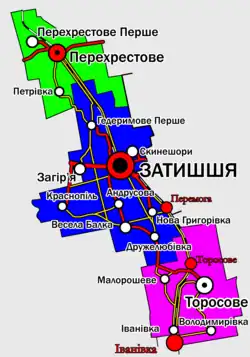 Location of Zatyshshia settlement hromada