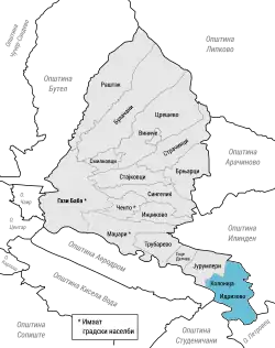 Location in Gazi Baba Municipality