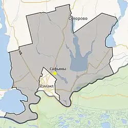Location of Safiany rural hromada