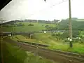Lviv–Chop railroad, note double track and electrification