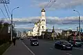 Peresvet bell tower at Trinity Cathedral