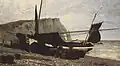 A fishing boat in Étretat, Normandy (Vasily Polenov, 1874)