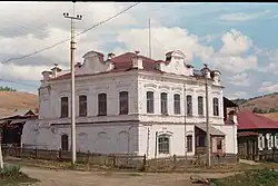 A 2-storey brick house in the village of Polyakovka, Bashkortostan, Russia