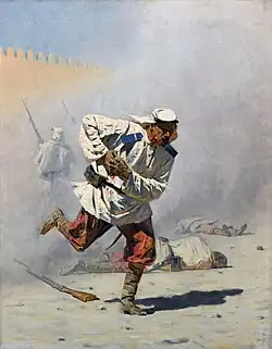 Mortally Wounded&nbsp;[ru], 1873, oil on canvas