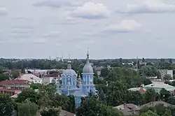 View of the Transfiguration Church in the town