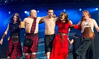 Troll Gnet El russian folk metal band performing on “Nashestvie 2011” rock festival