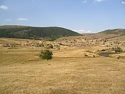 Panoramic view of Crvsko, Serbia.