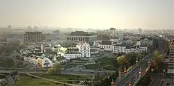 Image 7A view of the historic center of Minsk, a Belarusian heritage monument