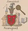 Emblem of Sharhorod on a 19th century map
