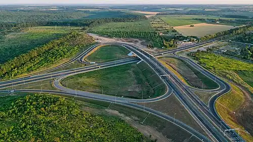 M03 route Kyiv — Kharkiv — Dovzhanskyi