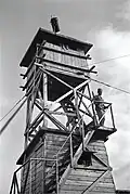 Ayalon (Khirbet Samach), watch tower, 1 January 1939. Photo: Rudi Weissenstein.
