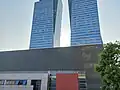 The towers at ground level