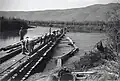Neot Mordechai building access bridge across Jordan River, 1946