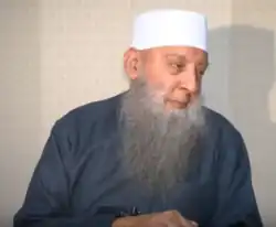 Egyptian preacher Abu Ishaq al-Huwayni wearing a curtain beard and shaved moustache in the Salafi style