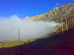 Khvosh Yeylaq pass in fog