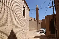 Sofla Hussainiya (left), Jameh Mosque of Nadushan (center)