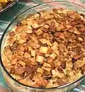 Levantine eggplant fatteh, with bread on top