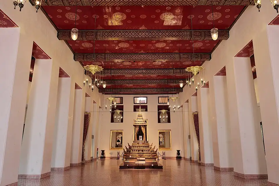 Audience chamber inside the Issara Winitchai Throne Hall