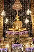 Principal Buddha image in the Ordination Hall