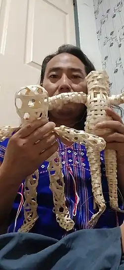 Effigy of Hoon Payont woven from bamboo