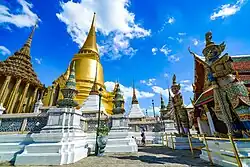 Image 9Wat Phra Kaew, an example of early Rattanakosin period architecture located in Bangkok's historic Rattanakosin Island. (from Culture of Thailand)