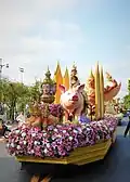 Lady Songkran parade at Songkran festival, Bangkok