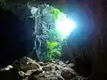 The hole where the hunter shot the King Saddan