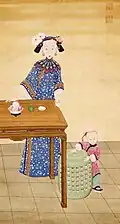 In daily dress, with Princess Shou'an of the First Rank