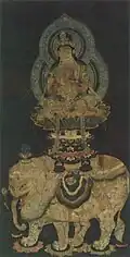 Heian period (794-1331) silk painting of Fugen from Bujō-ji in Tottori, Japan. 12th-century.