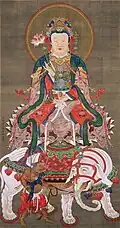 Edo period (1600-1868) painting of Fugen by Itō Jakuchū. From Shōkoku-ji in Kyoto, Japan.