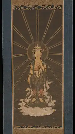 16th century Japanese painting of the raigō of Jūichimen Kannon. Held at the Metropolitan Museum of Art in New York City, USA.