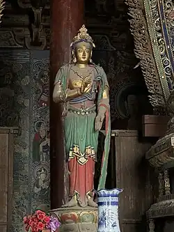 Attendant Bodhisattva beside Bukong Chengjiu Fo