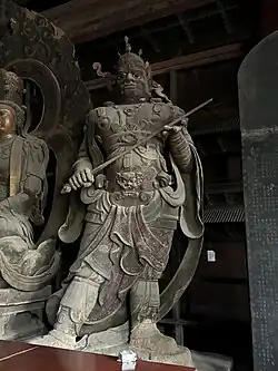 Liao dynasty statue of a Heavenly King
