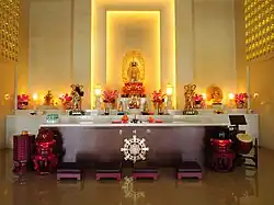 Buddhist altar in the main hall
