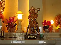 Statue of Weituo at Dachi Xinlin Temple in Penghu, Taiwan.
