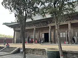 Early Ming dynasty (1368-1644) Daxiong Baodian of Shuanglin Temple in Pingyao, Shanxi, China.