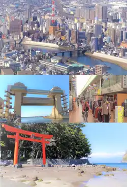 City center, Byuo sluice, Numazu Nakamise Shopping Street, Torii in the Heda area